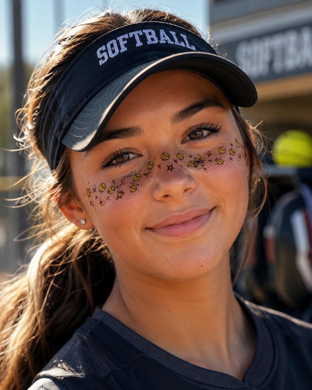 Softball Freckle Tattoos Large