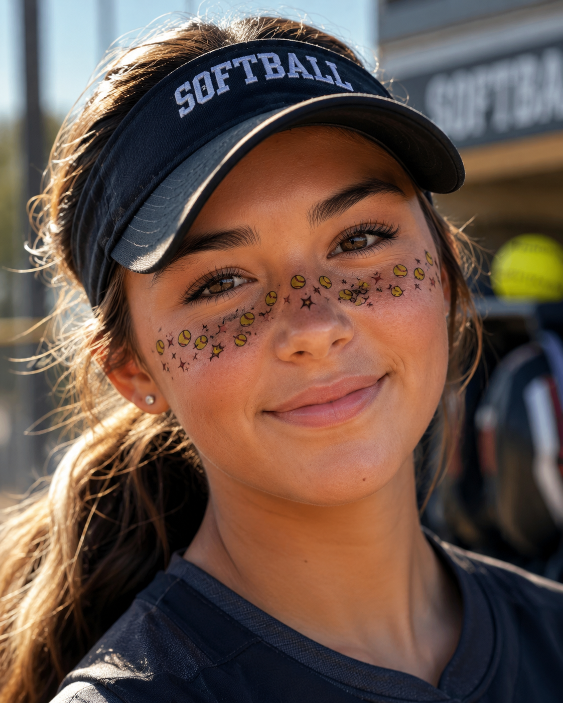 Softball Freckle Tattoos Large