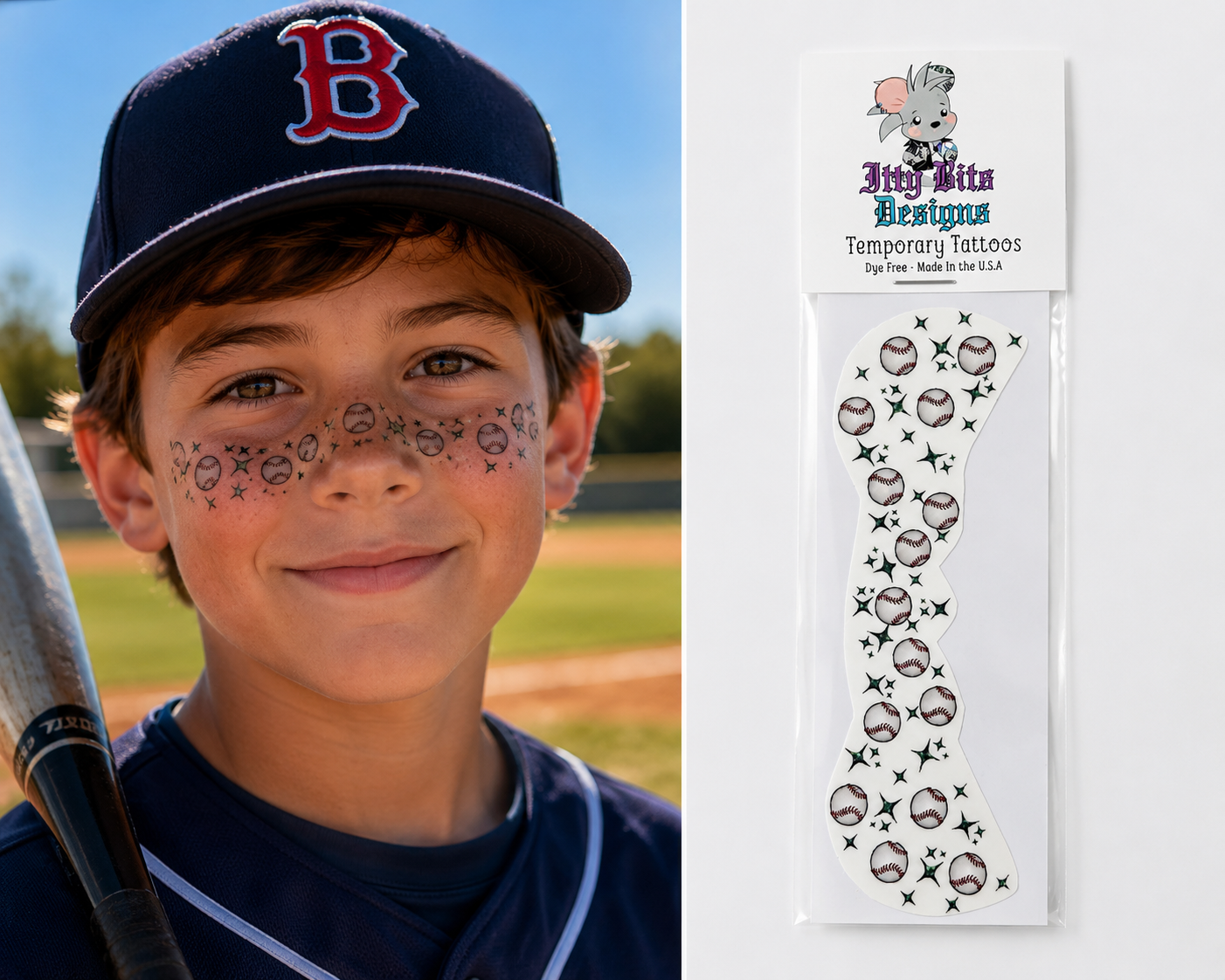 Baseball Freckle Tattoo